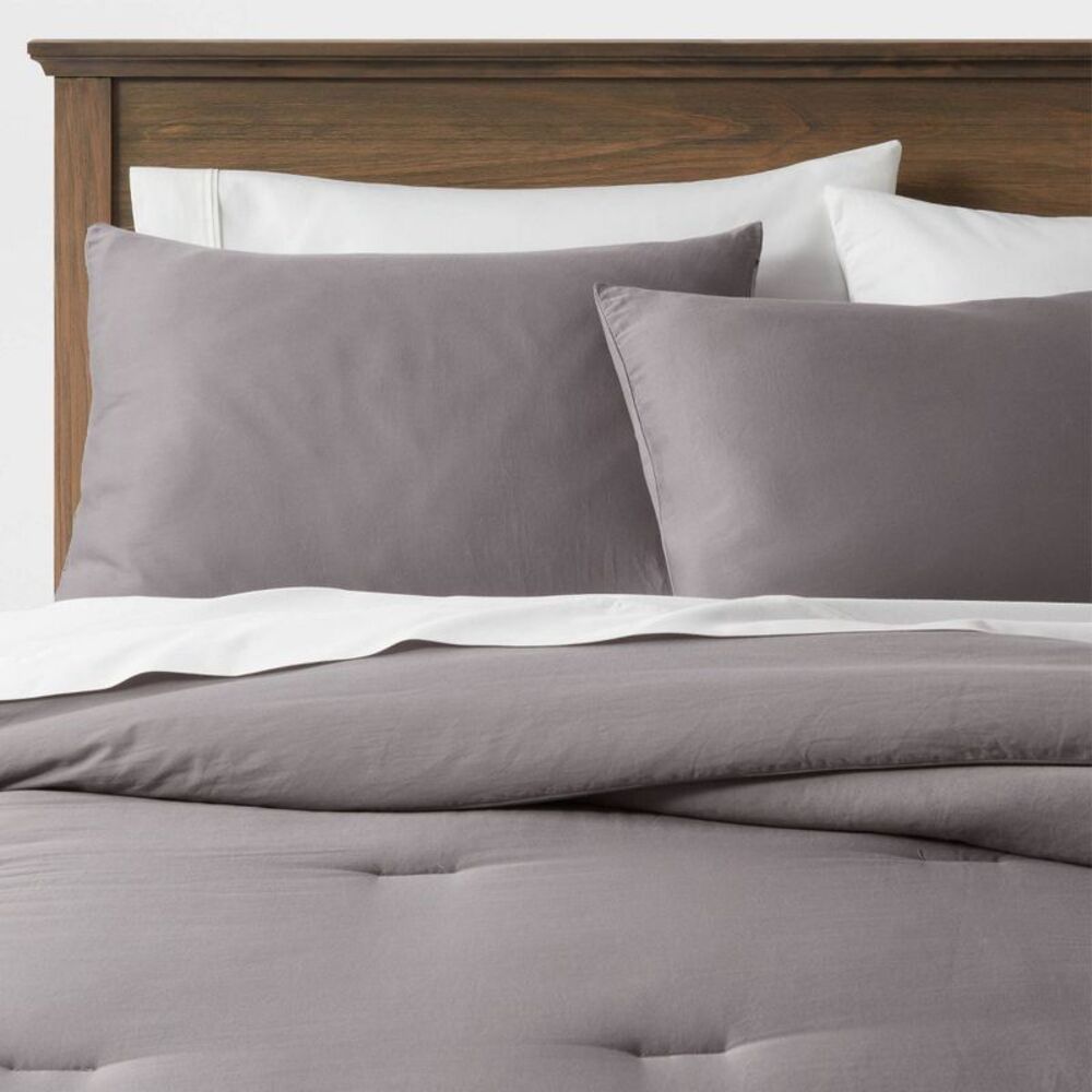 Threshold Sateen Comforter Set Quilted Year-Round Comfort